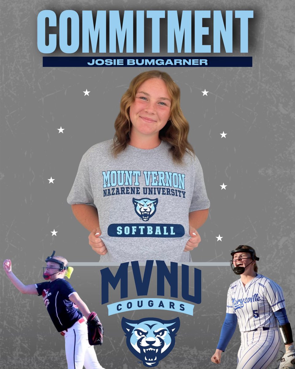 MVNUsoftball's tweet photo. Get to know our 2026 commits! 

Josie Bumgarner. 
Pitcher from Marysville, OH

“I chose MVNU because it has been my dream to play at the next level and Mount Vernon checked all my boxes! The amazing coaching staff, the family atmosphere, and a place where I can grow in my faith”. https://t.co/ZwChNsedbg