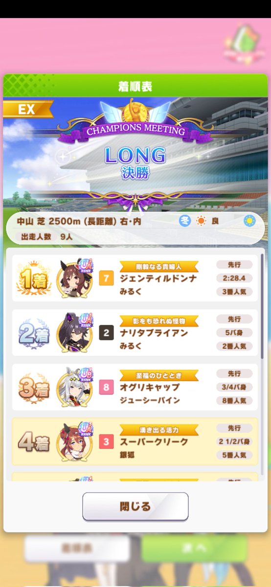 チャンミ決勝は大敗

序盤で全て終わった