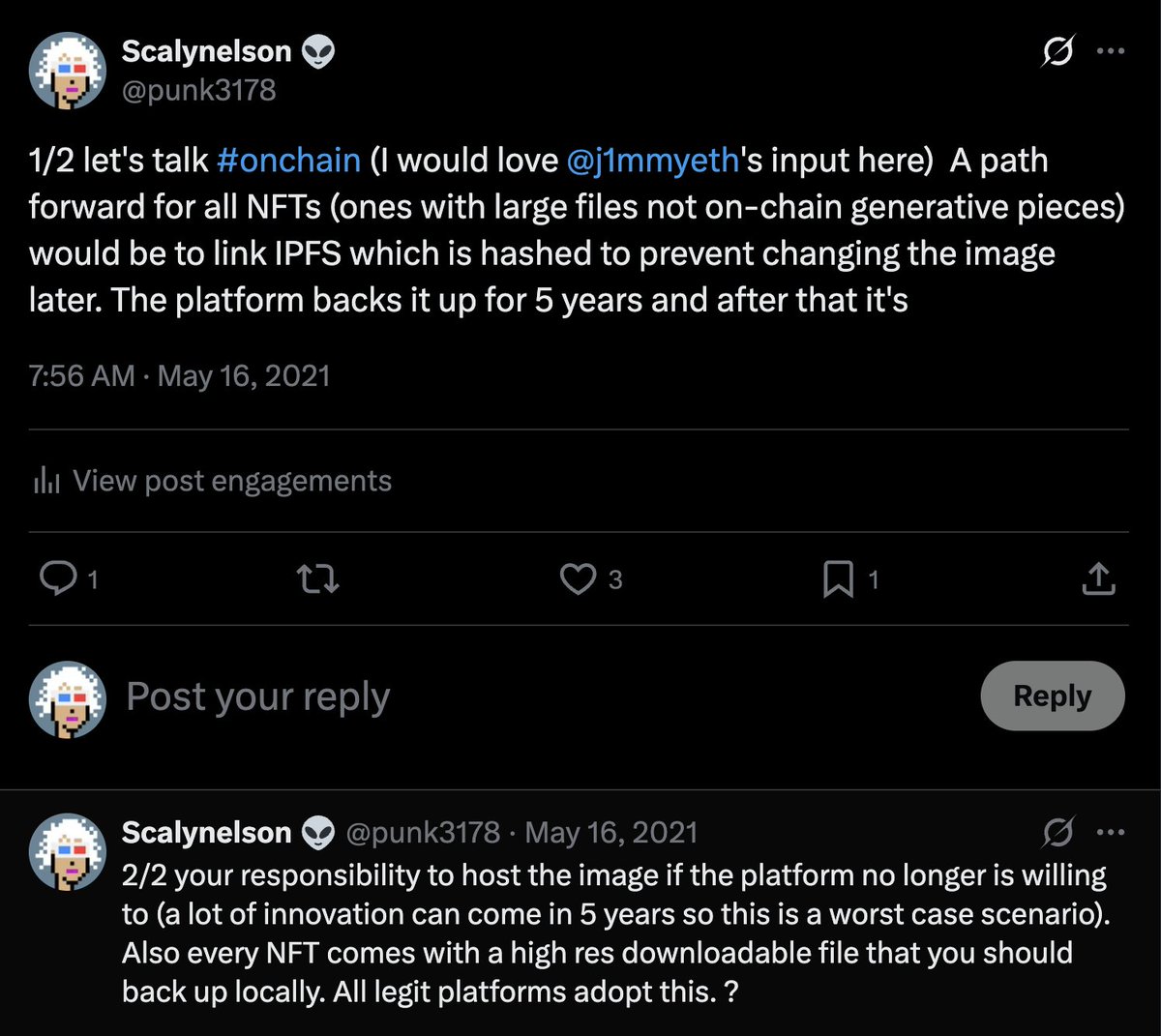 This post is suddenly very interesting!
maybe it can get more than 3 likes this time
would love to hear other people's ideas given what is happening to <a href="/niftygateway/">Nifty Gateway Studio</a>