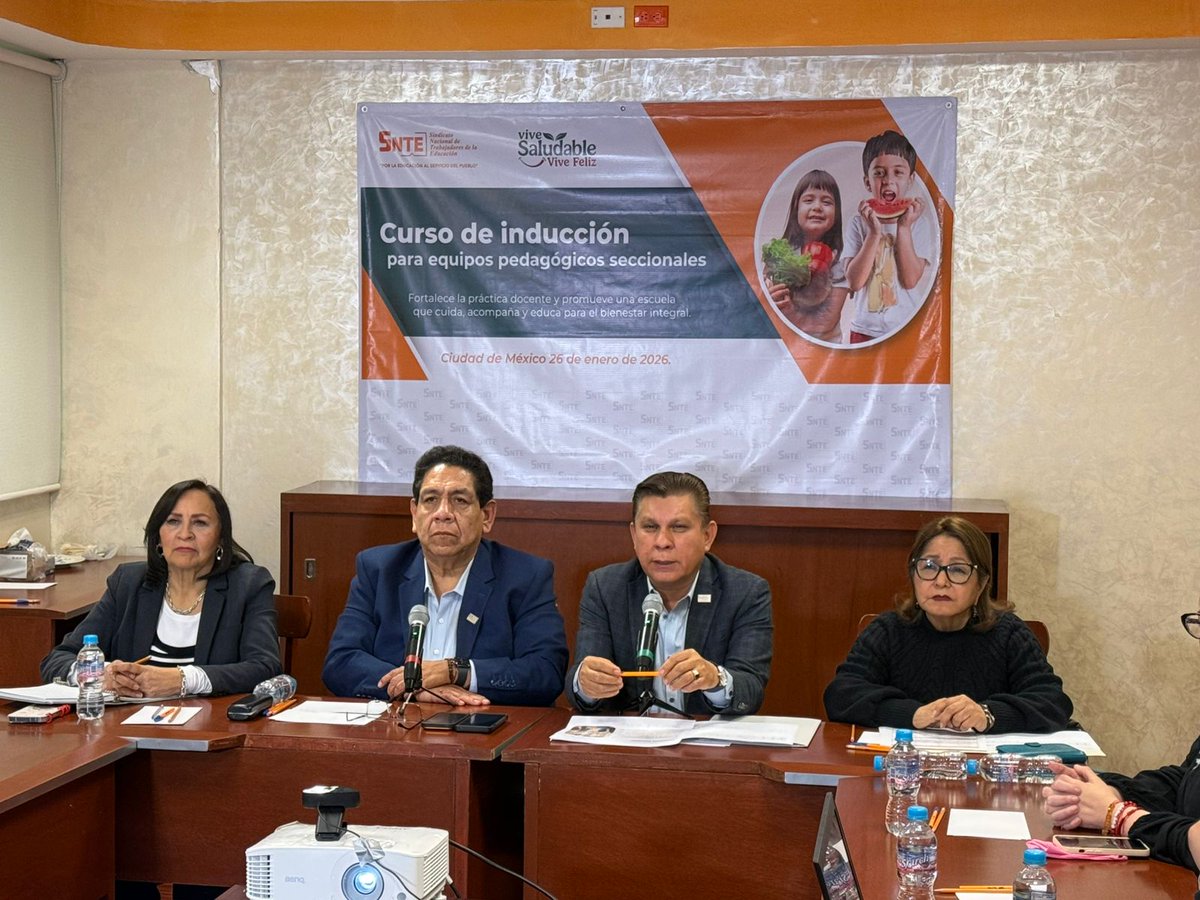 RamirezMiguel64's tweet image. El #SNTE, comprometido con el bienestar de las y los estudiantes, coadyuva con la Estrategia Nacional 'Vive Saludable, Vive Feliz'. Por ello, en esta 2ª etapa del Programa, el día de hoy dio inicio el Curso de Inducción para Equipos Pedagógicos Seccionales. Con el cual se…