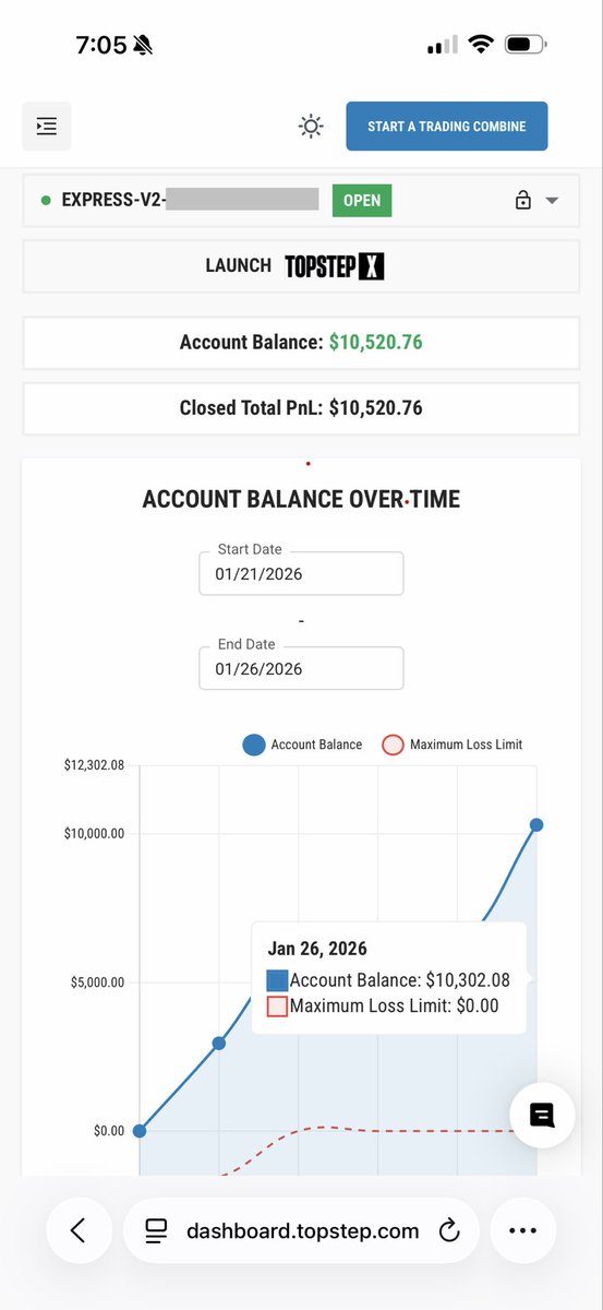 Hunt4Investment's tweet photo. Been on 🔥 with this @Topstep account. 1 more day til max payout. Will take it easy on this last day.  $SI been treating me right https://t.co/lAvPPjBIMJ