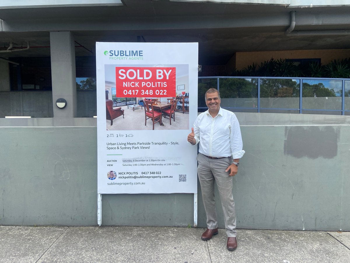 Nick__Politis's tweet photo. ✨ JUST SOLD | BUILDING RECORD ✨
Just Sold
G202/7-11 Princes Highway St Peters
2 Bed | 1 Bath | 1 car.
📅 Sold 2026
💰 $960,000

🏆 2026 Highest price unrenovated 
2 bed1 bath 1 car in the building.
🤔 THINKING OF SELLING?
📞 Nick Politis – 0417 348 022 
for the BEST PRICE! https://t.co/DNsccmWwZ0