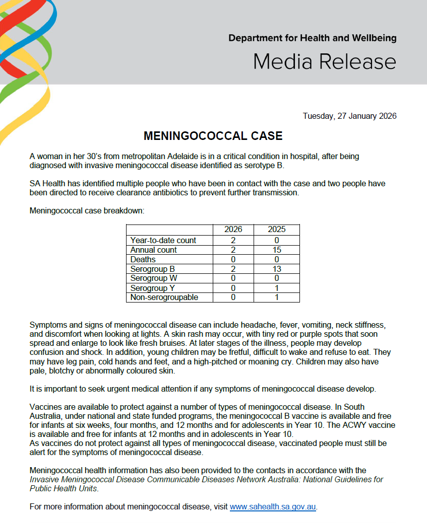 SA Health tweet media