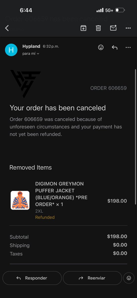 NomadaConHogar's tweet photo. Hey @hypland I got excited for my purchased but got cancelled for unforeseen circumstances???  No explanation at all https://t.co/BkyooCDTJE