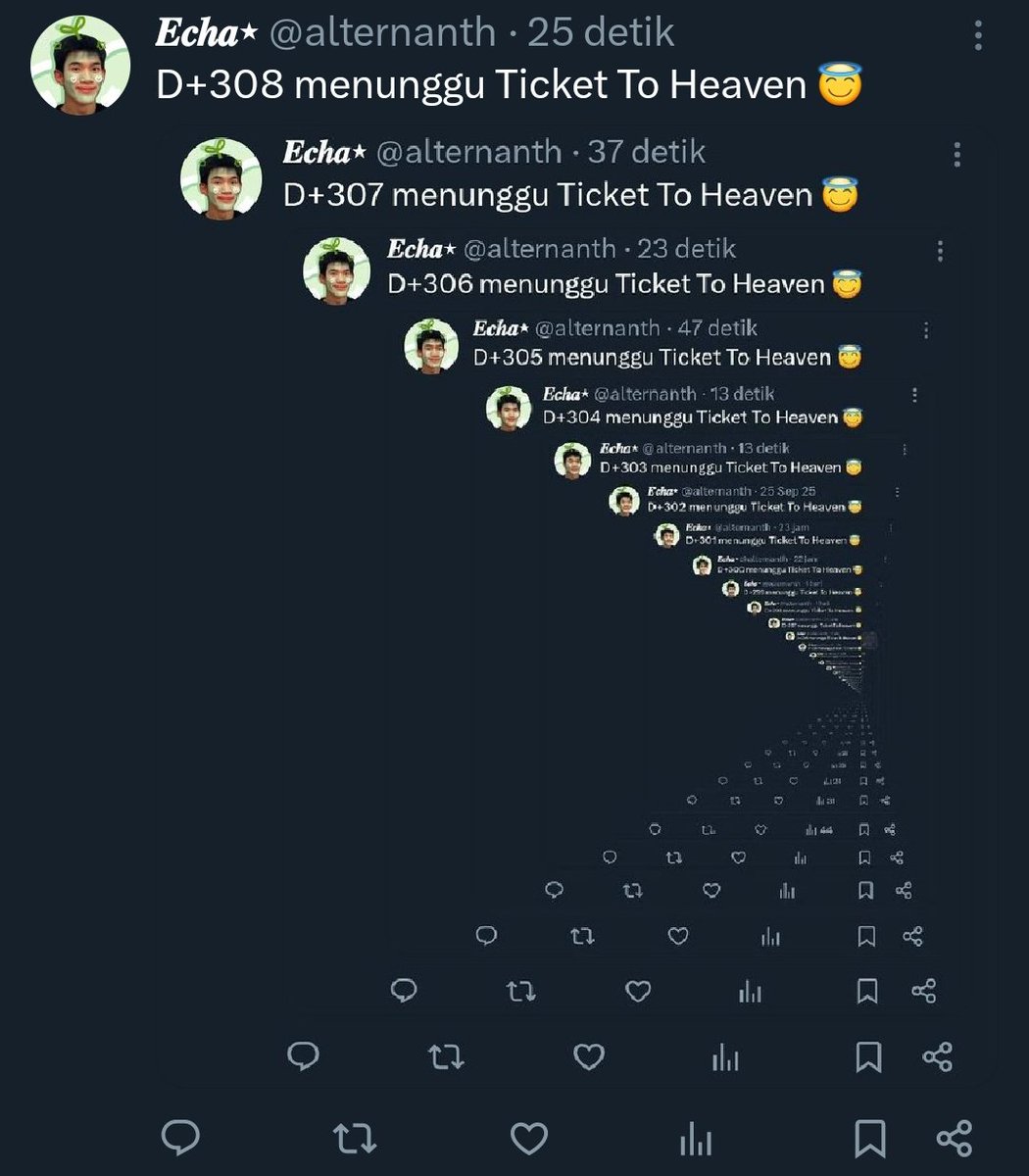 alternanth's tweet photo. D+309 menunggu Ticket To Heaven 😇 https://t.co/k9EXLfAwPM