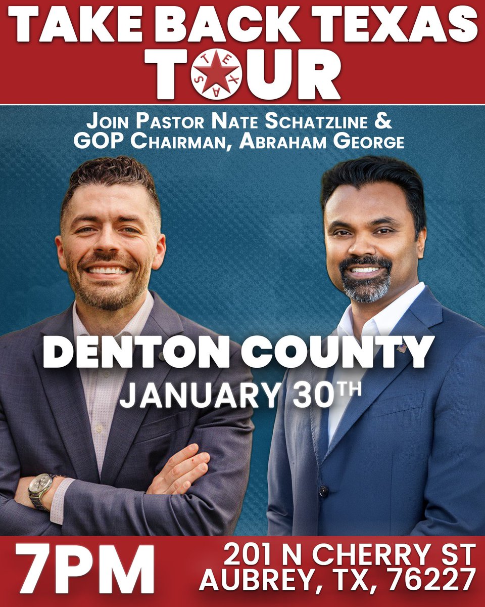 Mark your calendars and join us this Friday. Please invite your #pastors!

Activating the Church to be civically engaged, and to highlight the #Christian #Conservative values among the Republican candidates in the state of Texas.