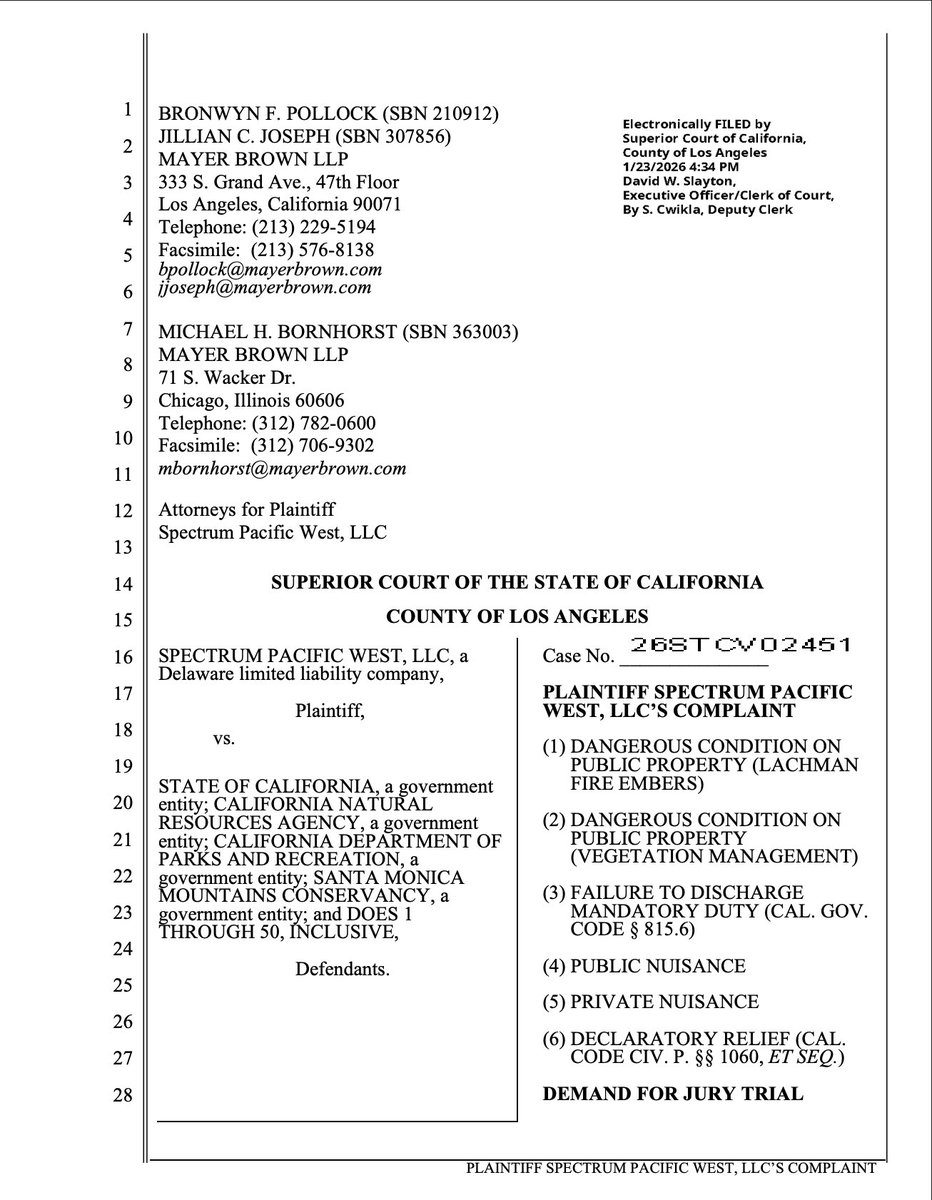 Hotshot_Movie's tweet image. BREAKING: Spectrum has now filed suit against Gavin Newsom and the state of California for the Palisades Fire. They have essentially just copied and pasted the legal arguments from @415FirePhoto’s master case…this is a huge validation of his phenomenal legal work on the case.
