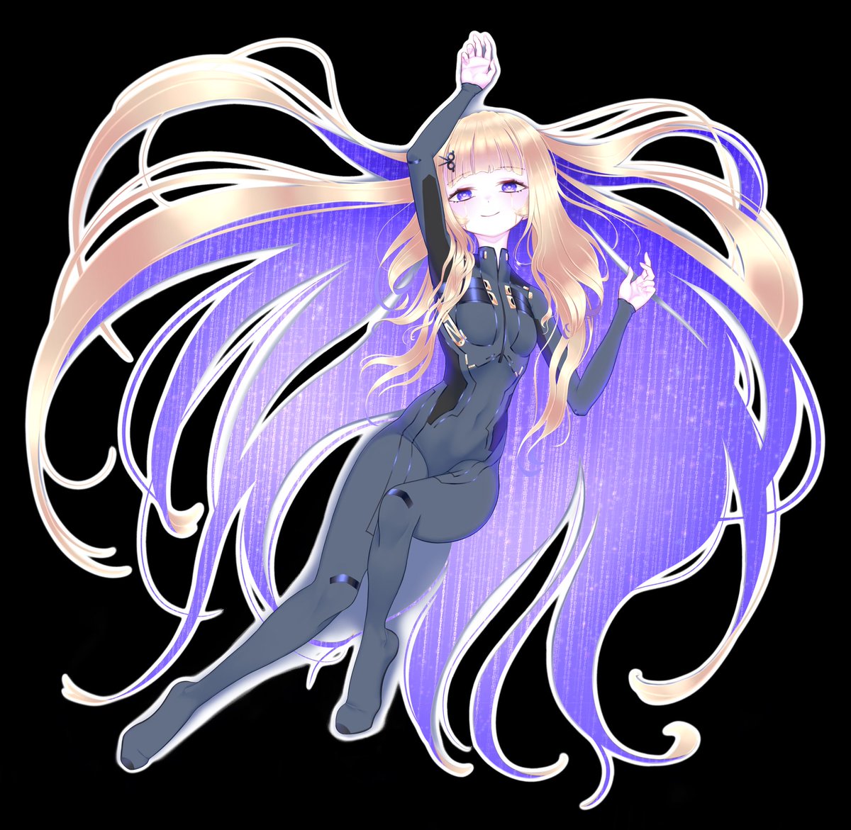 #amanogawashiina #shiillustration
Decided to draw netrunner Shiina after she brought up Cyberpunk a couple weeks ago.
Finally got the chance to finish it!

P.S. 
Hope your stomach feels better soon Shiina!