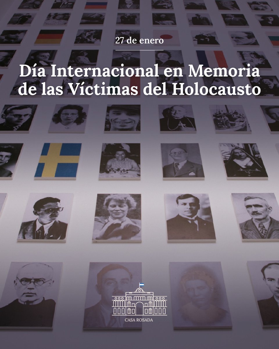 Este 27 de enero rendimos homenaje a la memoria de los seis millones de hombres, mujeres y niños judíos que fueron víctimas del Holocausto.

Recordar este acontecimiento constituye un deber permanente: preservar la memoria histórica, honrar a las víctimas y reafirmar el