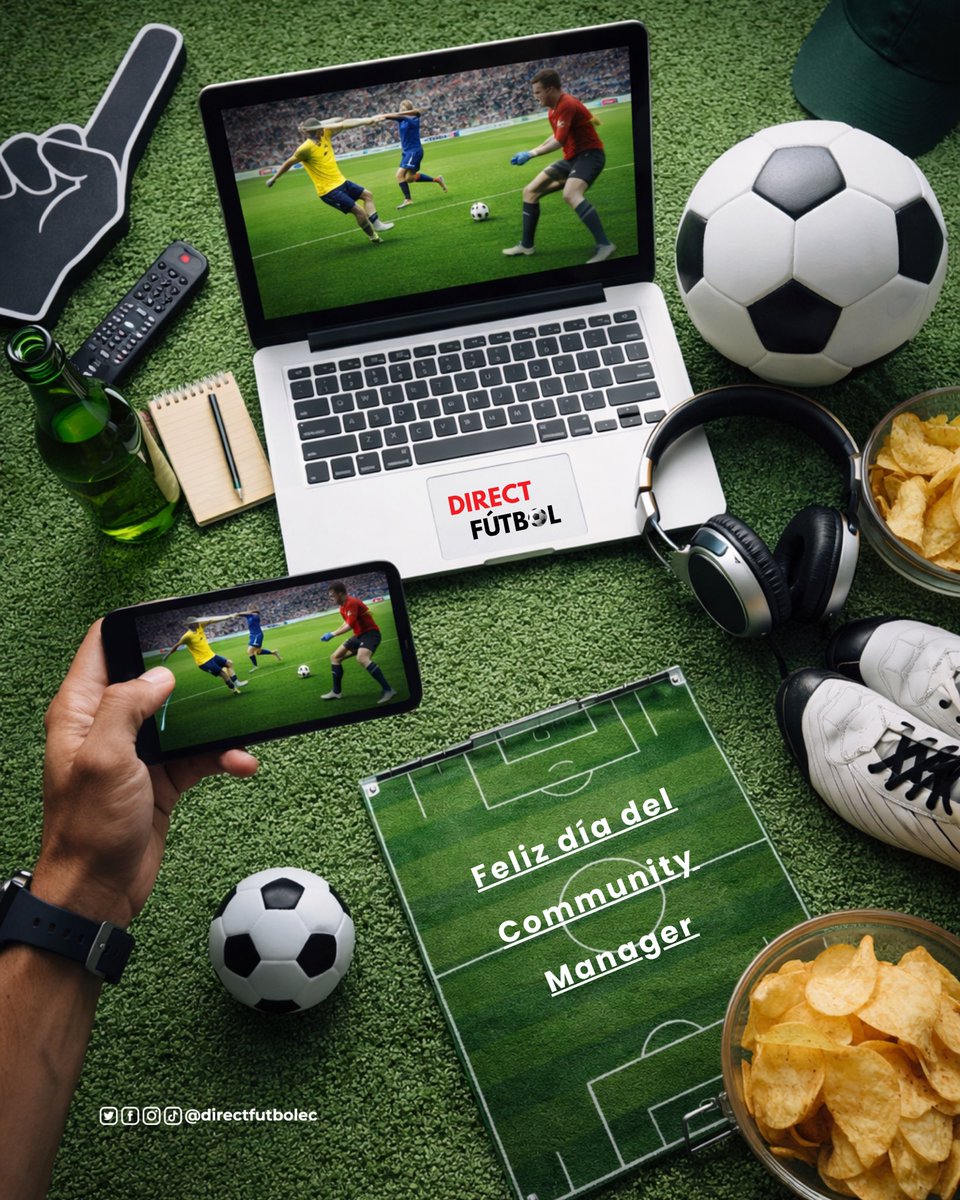 directfutbolec's tweet photo. 📱 Ser Community Manager es jugar los 90 minutos + el alargue 🕰️⚽️
Sin descanso, sin VAR a favor y muchas veces sin aplausos.
Publicar, responder, aguantar puteadas, celebrar goles ajenos y sufrir derrotas propias.
Pero acá seguimos… porque alguien tiene que ponerse la camiseta 📱🔥
El Community Manager no sale en la foto, pero siempre está en la jugada ⚽️
Feliz Día del Community Manager