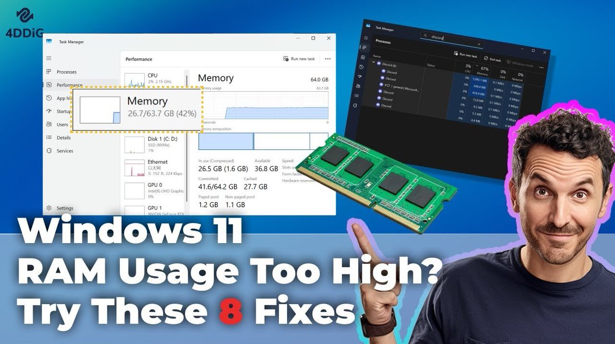 Is your Windows 11 PC slow, laggy, or showing crazy high memory usage even when you’re not doing much? In this video, we show you simple, completely free ways to cut memory usage, stop background hogs, and make Windows 11 run smooth again.

Guide: youtube.com/watch?v=reWsn6…