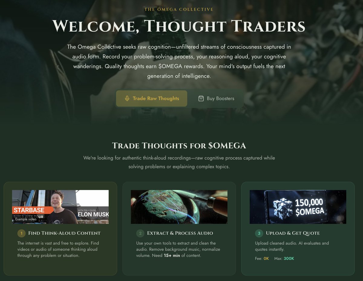 I have listened to your feedback and I have cooked something that will make  the crypto community feel more welcome to Omega Quest. Welcome, Thought  Traders 🤑🧠 If bounty hunting is not