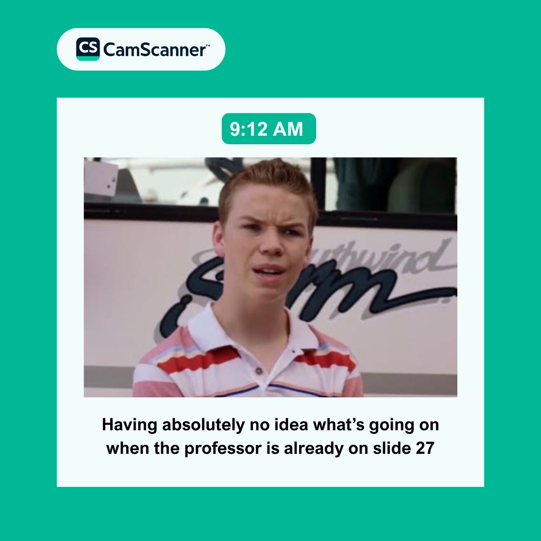 CamScanner's tweet photo. How my all day went after going back to school? CamScanner saved me from crying over class chaos. #backtoschool #fun #fyp #collge #camscanner #scannerapp #saveimportantdocsincamscanner https://t.co/VEkbeyljBc