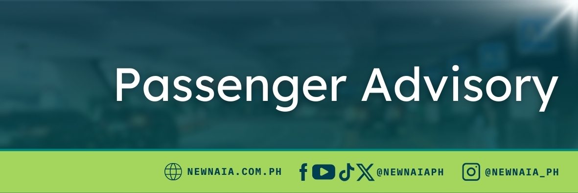 NAIA Passenger Advisory

A temporary, scheduled power interruption will take place at NAIA Terminal 3 from 11:00 PM on January 27 to 3:00 AM on January 28, as part of ongoing electrical upgrades.

Flights will continue as scheduled, and essential services such as check-in,