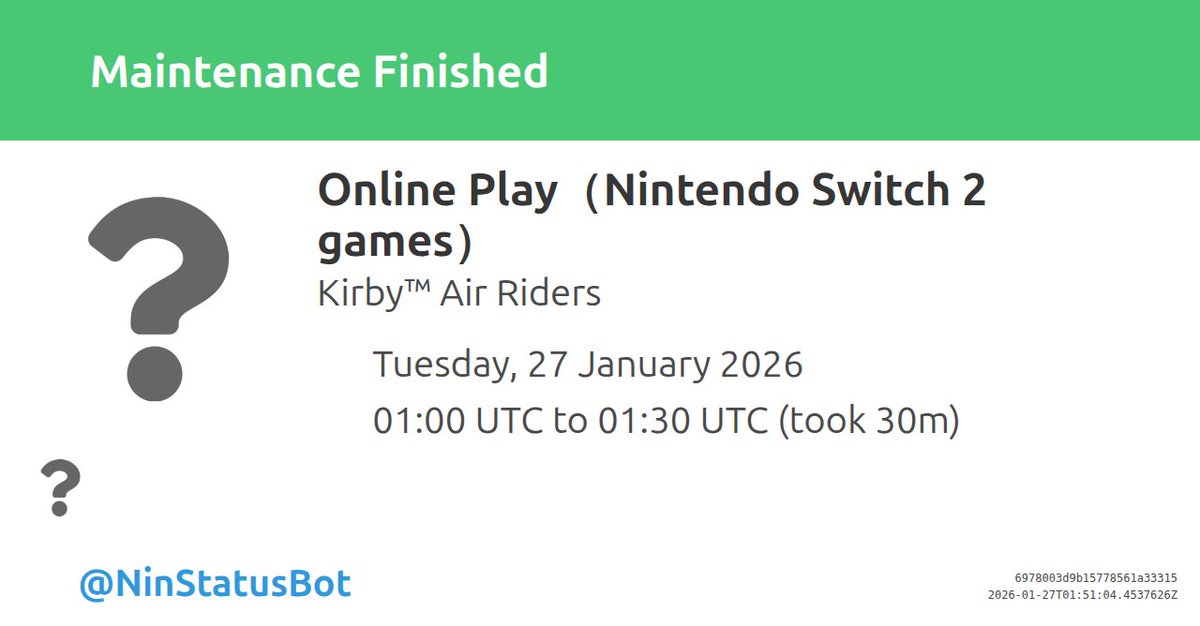 NinStatusBot tweet media