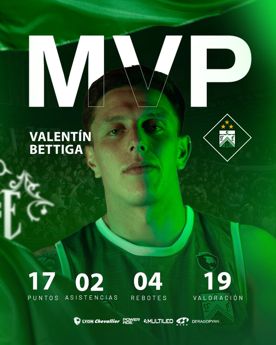 🤩 ENORME, VALENTÍN 

🔝 Prolijo, como siempre, <a href="/ValentinBettiga/">Ruso</a> fue la figura del encuentro con 17 puntos, 4 rebotes y 2 asistencias

💪🏼 ¡A seguir por acá, Ruso!