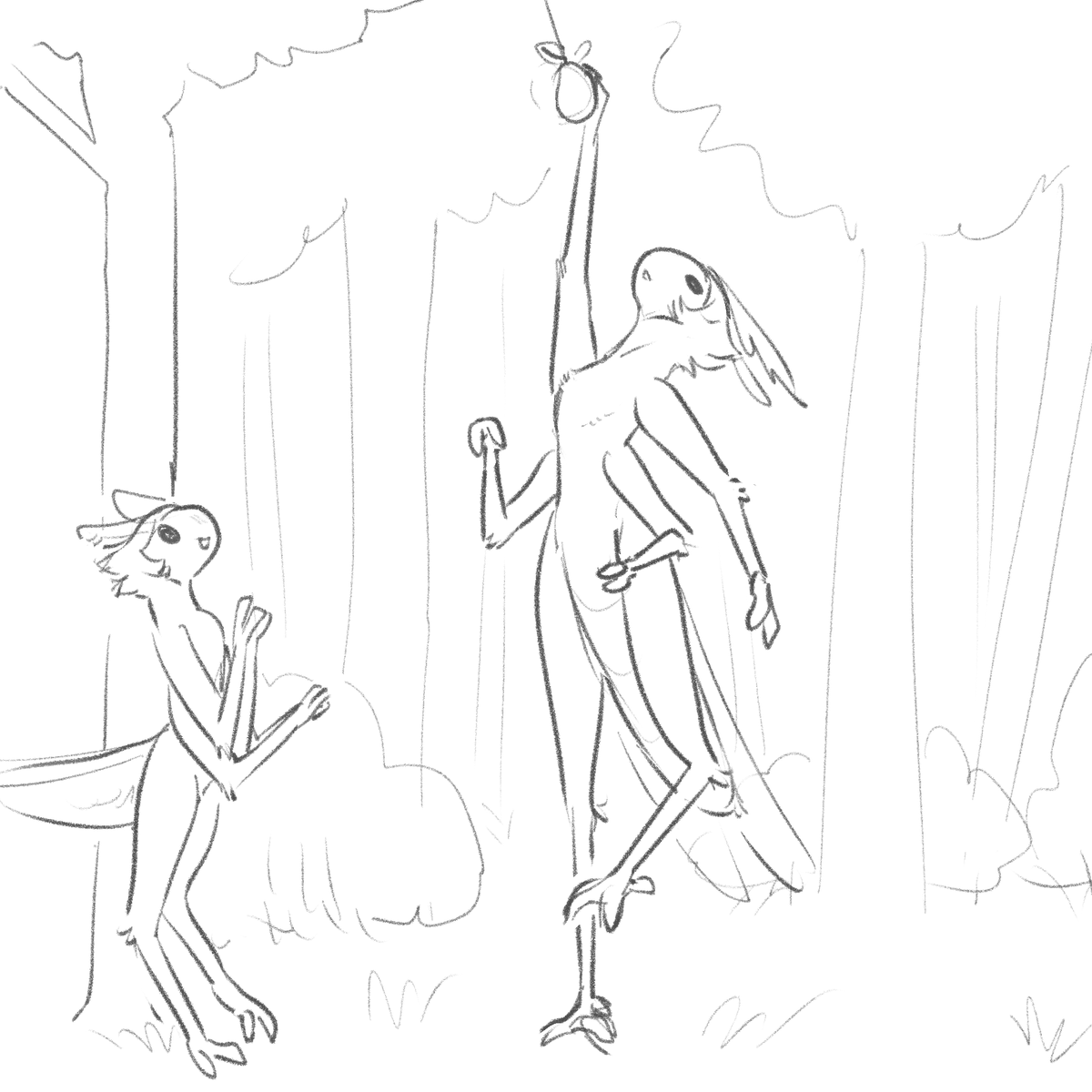 TateOfTot's tweet image. doodled some elegant nychora (moth alien(?))
some "sentinel" types specifically