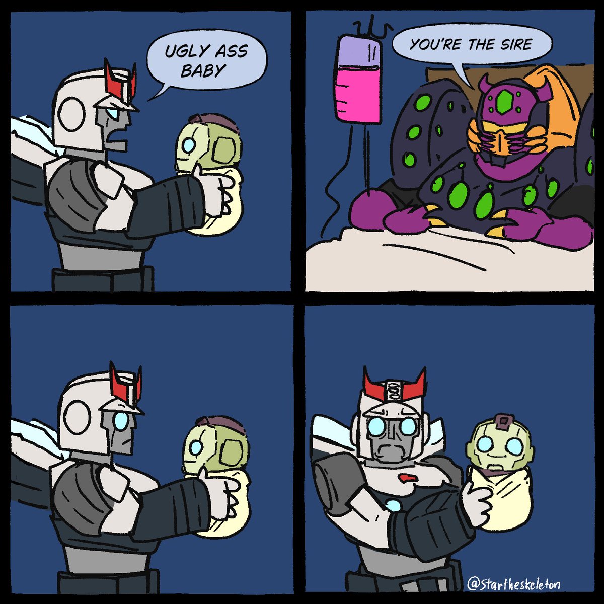 Baby born with a receding hairline 
#Transformers #mechpreg