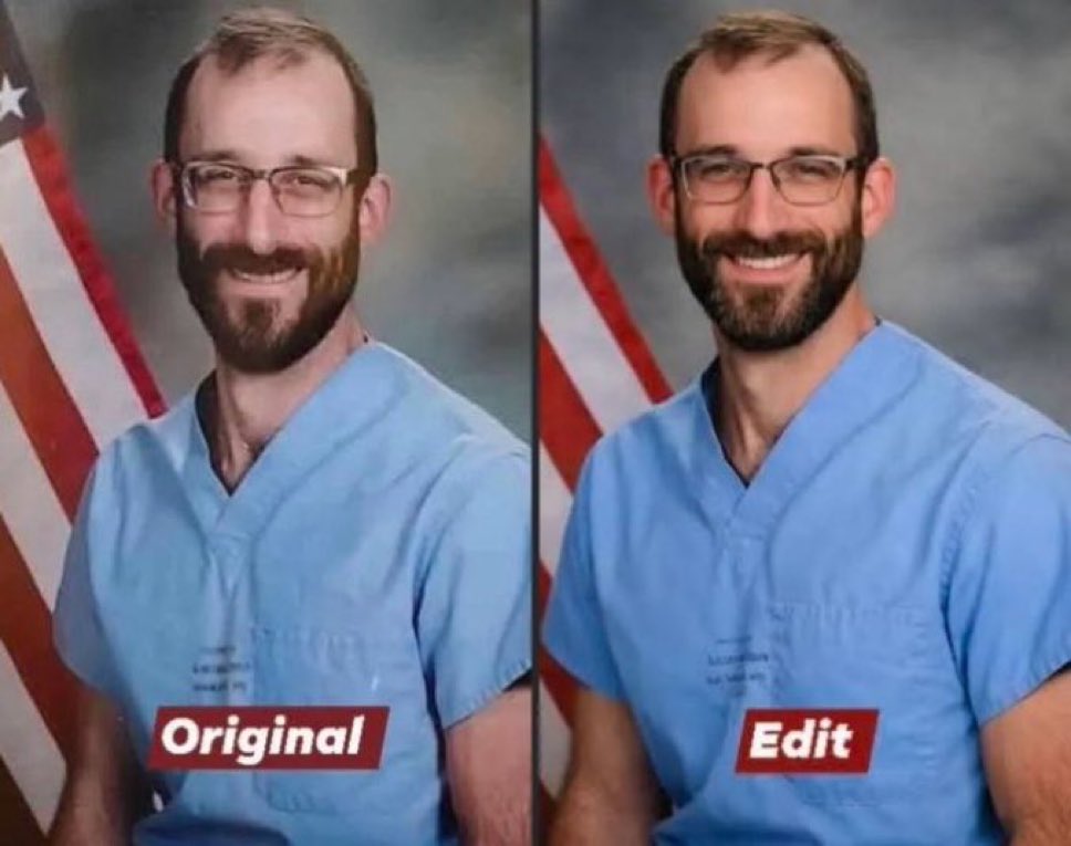 Notwokenow's tweet image. Why is the media editing the pictures of Alex Pretti? 

This sht right here is why we can’t ever trust the corporate media. 

All agenda. All the time.