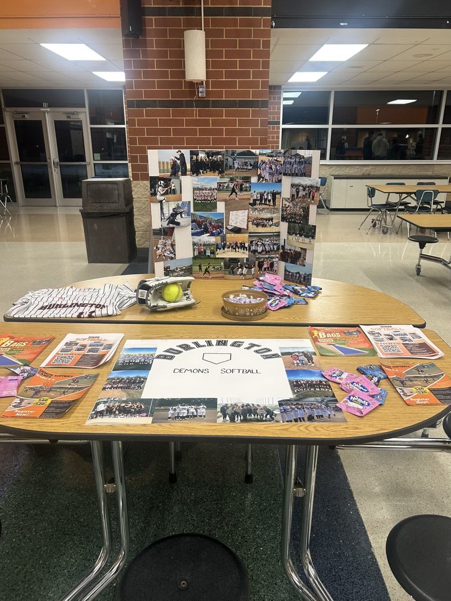 Girls had a great time at BHS open house representing Demons Softball