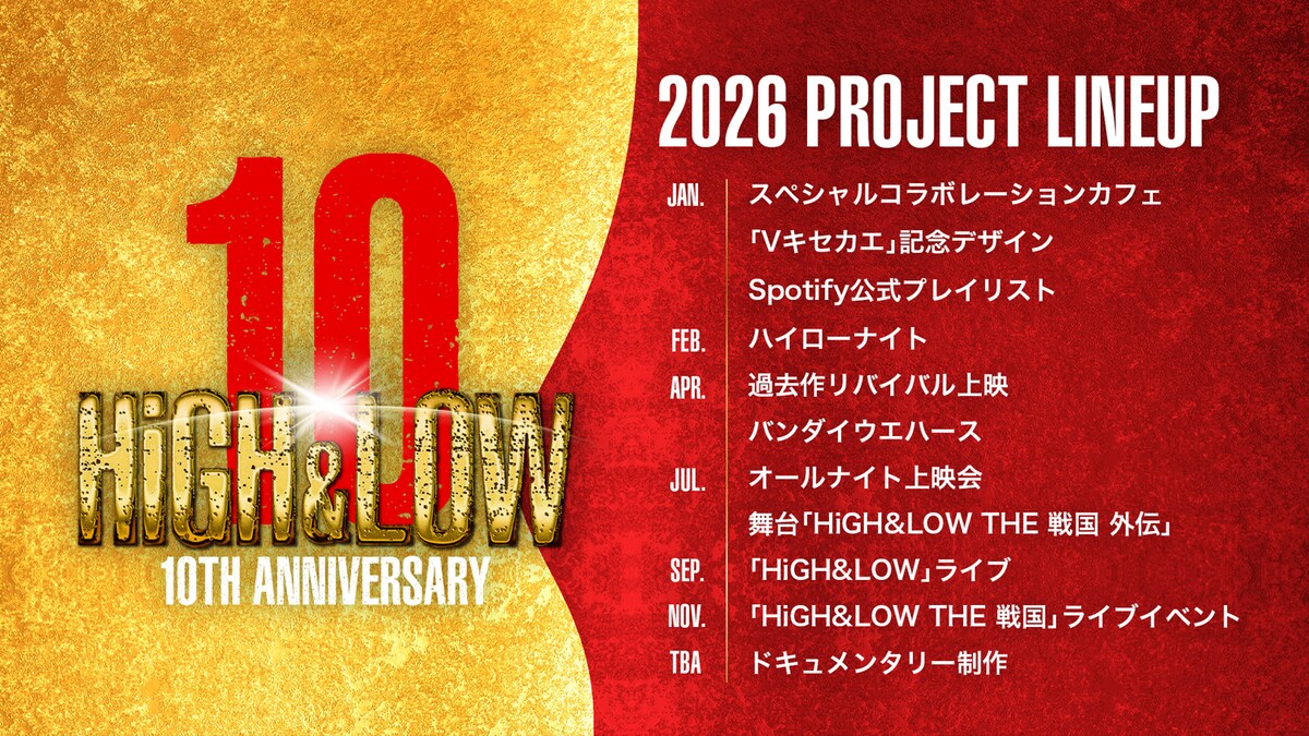 stage_natalie's tweet image. 「HiGH&amp;amp;LOW」10周年プロジェクト始動！

舞台「HiGH&amp;amp;LOW THE 戦国 外伝」7月に上演
演出は平沼紀久、企画・制作は梅田芸術劇場

natalie.mu/stage/news/657…
