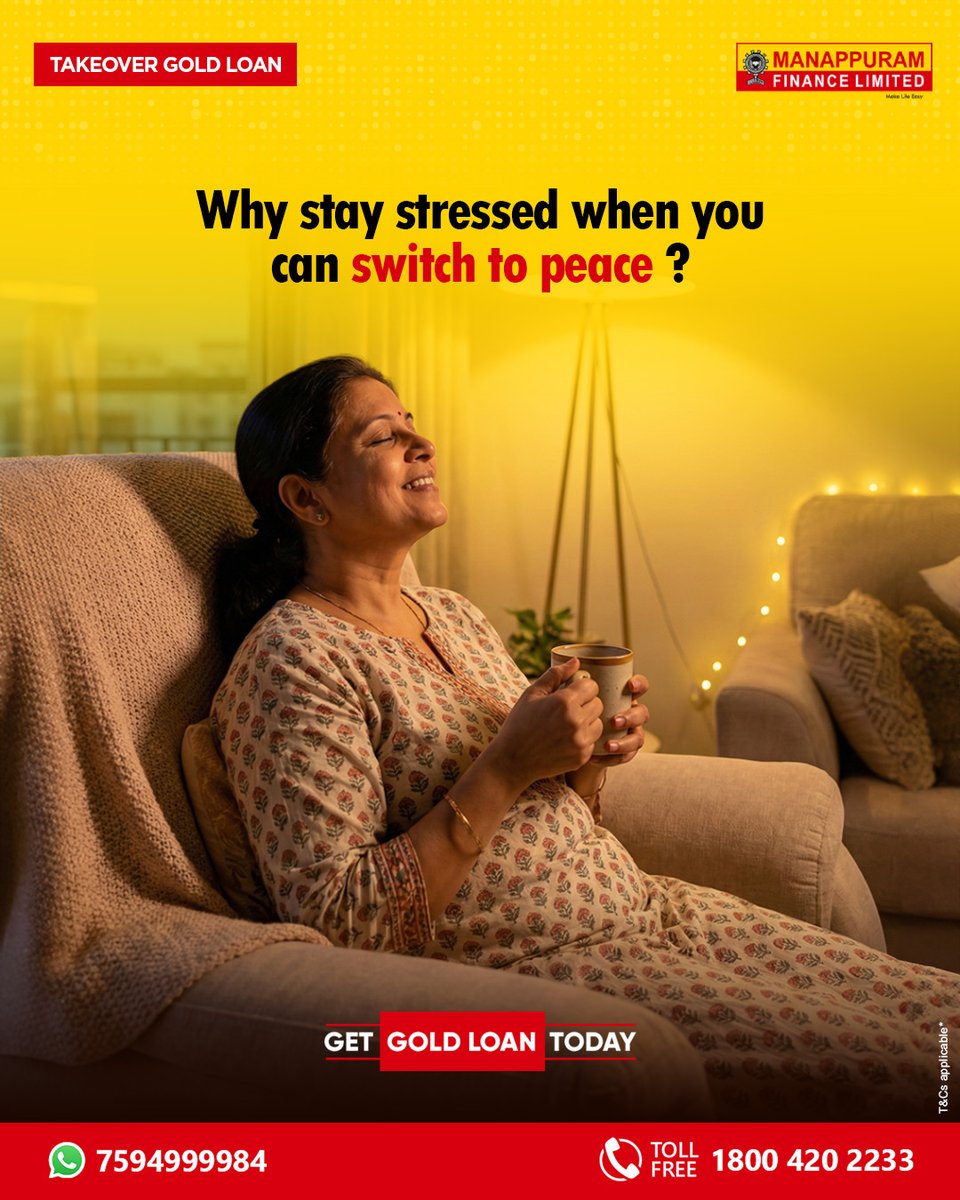 ManappuramMAFIL's tweet photo. Shift your gold loan for better rates and more relief. Apply today.
Click here to apply for our gold loan: https://t.co/RTd7bD4Za7
#TakeoverGoldLoan #SwitchToBetter #Manappuram https://t.co/5Sj6GsRkLY