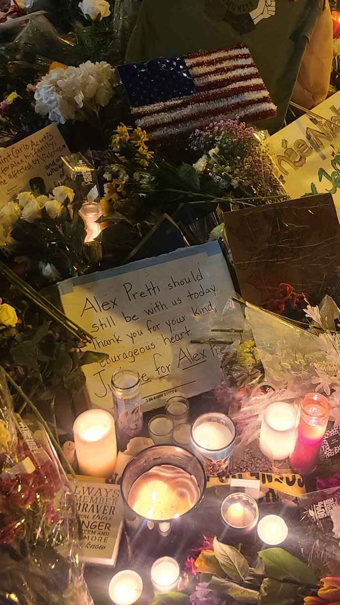 I'm at Alex Pretti's memorial.