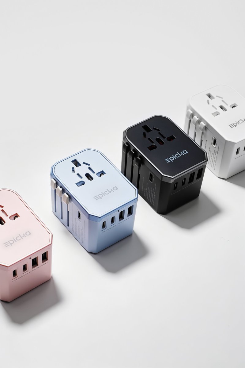 Epickatech's tweet image. 2026, new year, new colors 🎨✈️ 

Add a splash of color to your travels with the TA-105C Universal Travel Adapter and make every trip more fun. Pick your favorite, pack it, and travel brighter this year! 
 #Epicka #TravelEssentials #TravelInColor #PackLight #SmartPacking