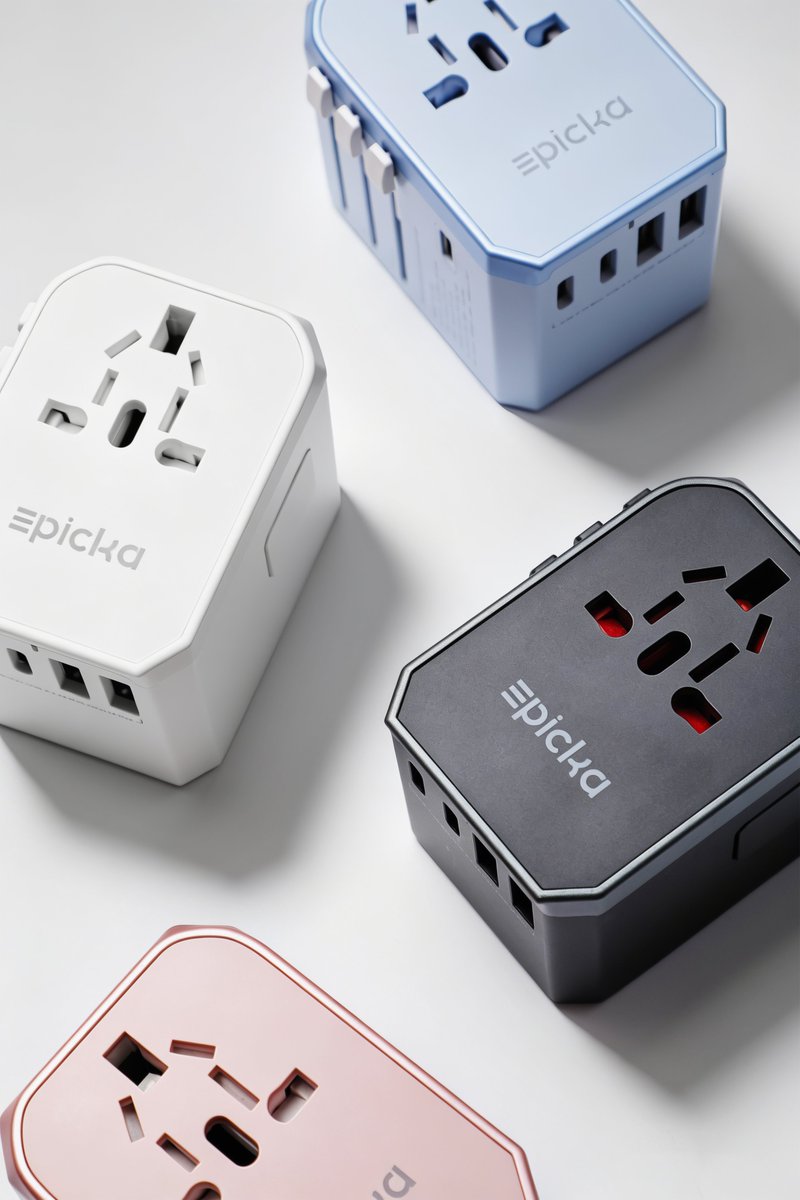 Epickatech's tweet image. 2026, new year, new colors 🎨✈️ 

Add a splash of color to your travels with the TA-105C Universal Travel Adapter and make every trip more fun. Pick your favorite, pack it, and travel brighter this year! 
 #Epicka #TravelEssentials #TravelInColor #PackLight #SmartPacking