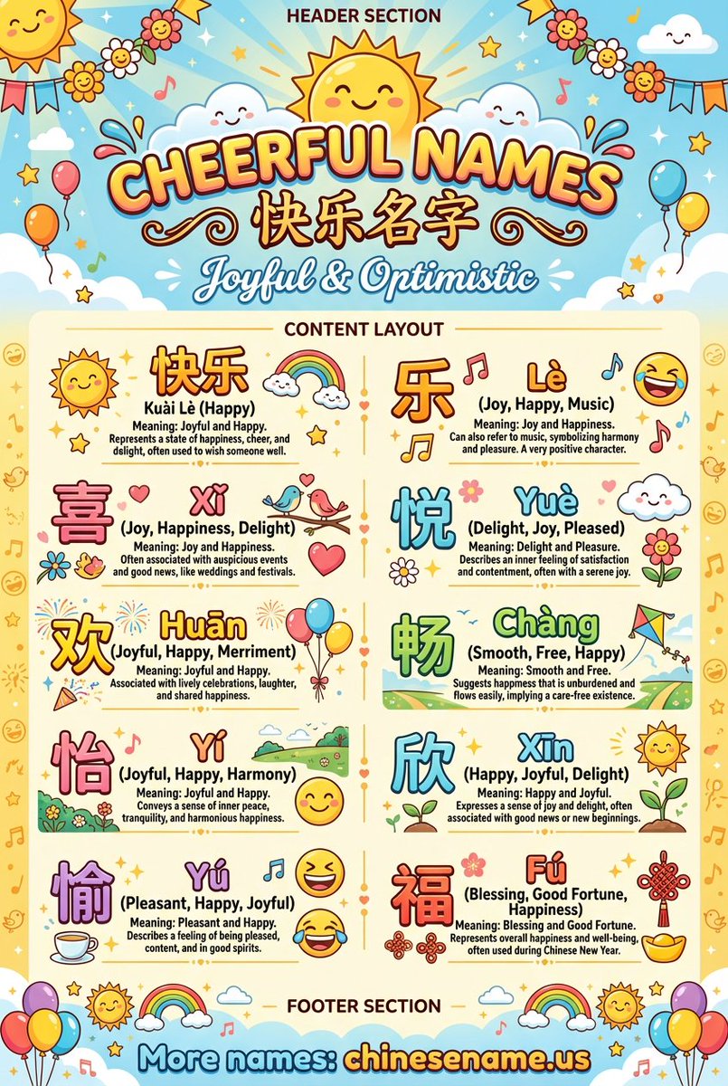 yangjerry666's tweet image. Sweet. Lively. Full of joy. 🍬

Looking for a name with a bright personality? Explore our collection of cheerful Chinese names.

Get inspired 👉 chinesename.us

#CuteNames #ChineseCulture #WritingCommunity