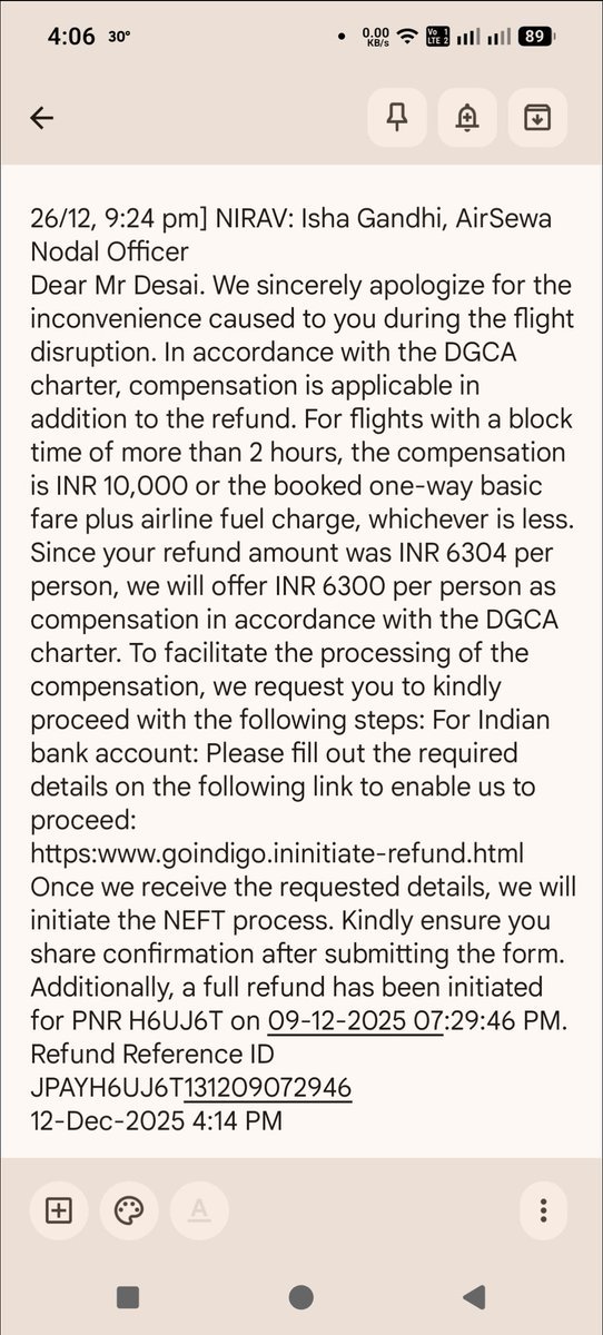 neeravdesai641's tweet photo. @bonga_pandit @IndiGo6E @airsewa_MoCA @MoCA_GoI @RamMNK Rule and Guidelines Are "just for a common tax paying citizens like us.Big Names in Any industry cites Rules and 'gets away'leaving citizens of India to fend for https://t.co/ez4QpW9YiR my case a Gross violations of guidelines laid by DGCA by Indigo6E, https://t.co/uAhtEoBXEo