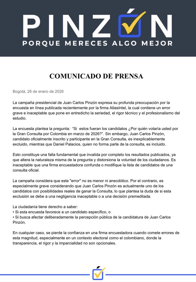 Juan Carlos Pinzón Bueno tweet media