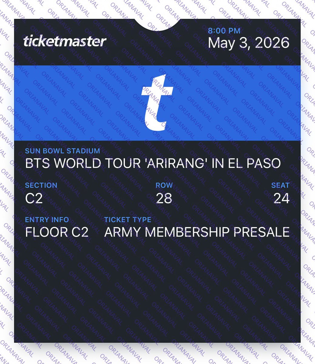 SELLING 1 EL PASO 3/5 TICKET 📍 SUN BOWL STADIUM 🎟️ SEC C2