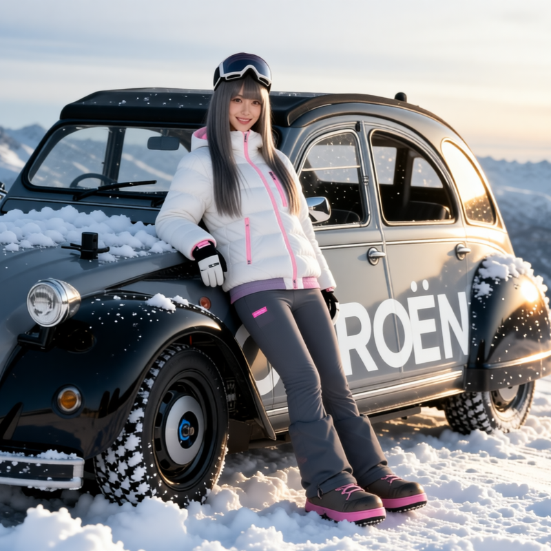 jason9394's tweet photo. Après‑ski but make it 2CV spec. ❄️💗#Citroen2CV #SnowDay #WinterSpec #FrenchIcon #SkiTripVibes #AI #RC #Tamiya #MChassis #M07 https://t.co/tZlbejzAEa