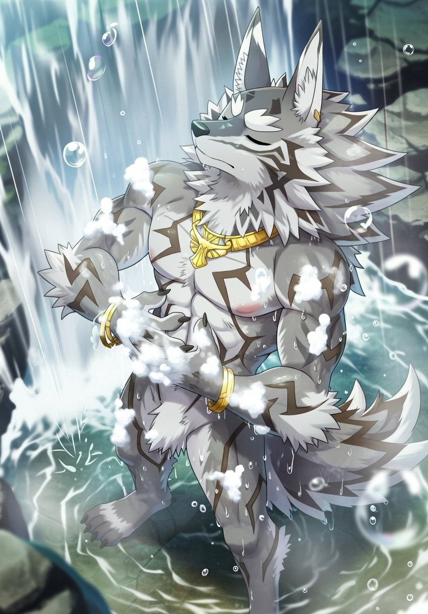 bathing in nature
 #housamo #Furry #放サモ #seth #セト