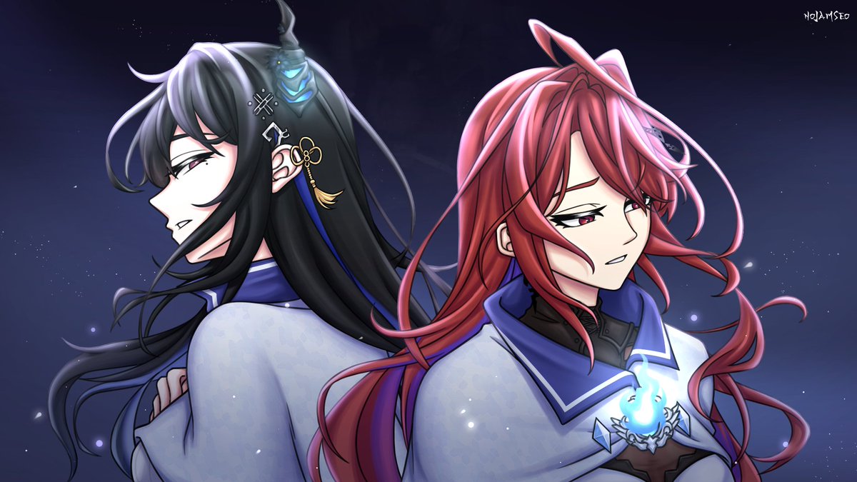 I wonder what we'll be like in another world 🌌
#RavenCrafts #BloodflameArt #bloodraven