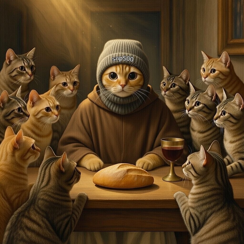 robhinhoodcrypt's tweet image. I watched one name echo for 2000 years.
Now I present the next.

I’m not here to save your soul.
I’m here to save your timeline.

In socks we trust.
You cannot kill a movement.

Carry my name across blockchains my Pussy Cats! 

$SNP500