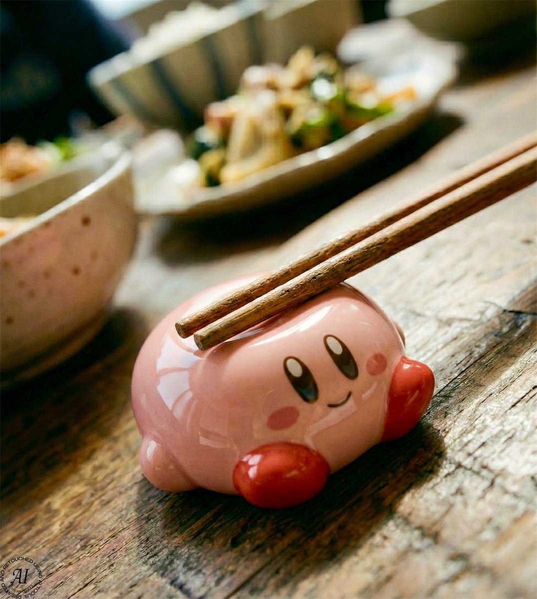 usamon333's tweet image. ワドルディとカービィの箸置き作ってみた