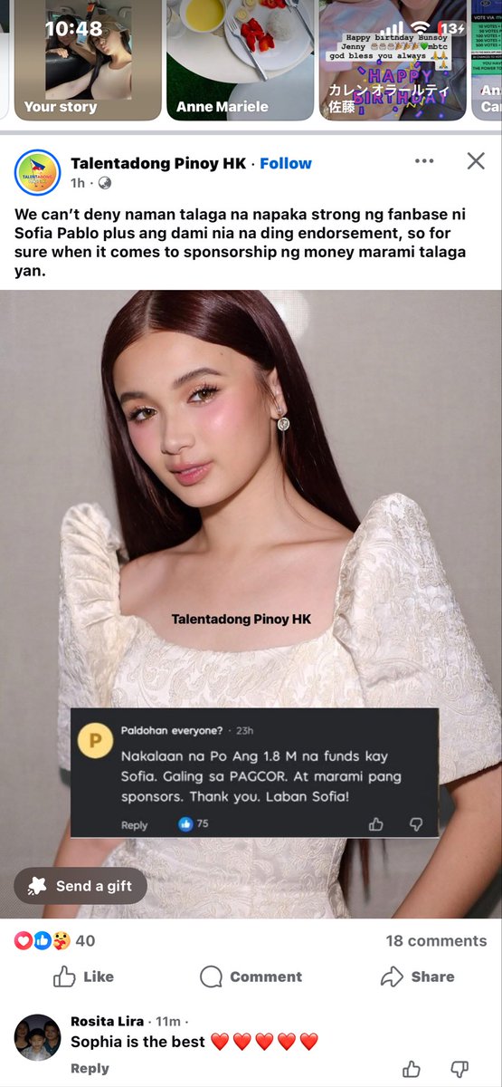yourfavetituh's tweet photo. Hello guys. I am tita rain. Aunt of Sofia Pablo. Ako po ang nag hahawak ng funds. Hindi ko po alam kung saan nakuha itong news na to. But honestly wala po kami nakukuha. Lets all be fair. Please stop spreading fake news.🤦🏻‍♀️ yan nanaman eh. Sana nga totoo. Kaso hindi. Nakakaloka. https://t.co/vI6afGHopp