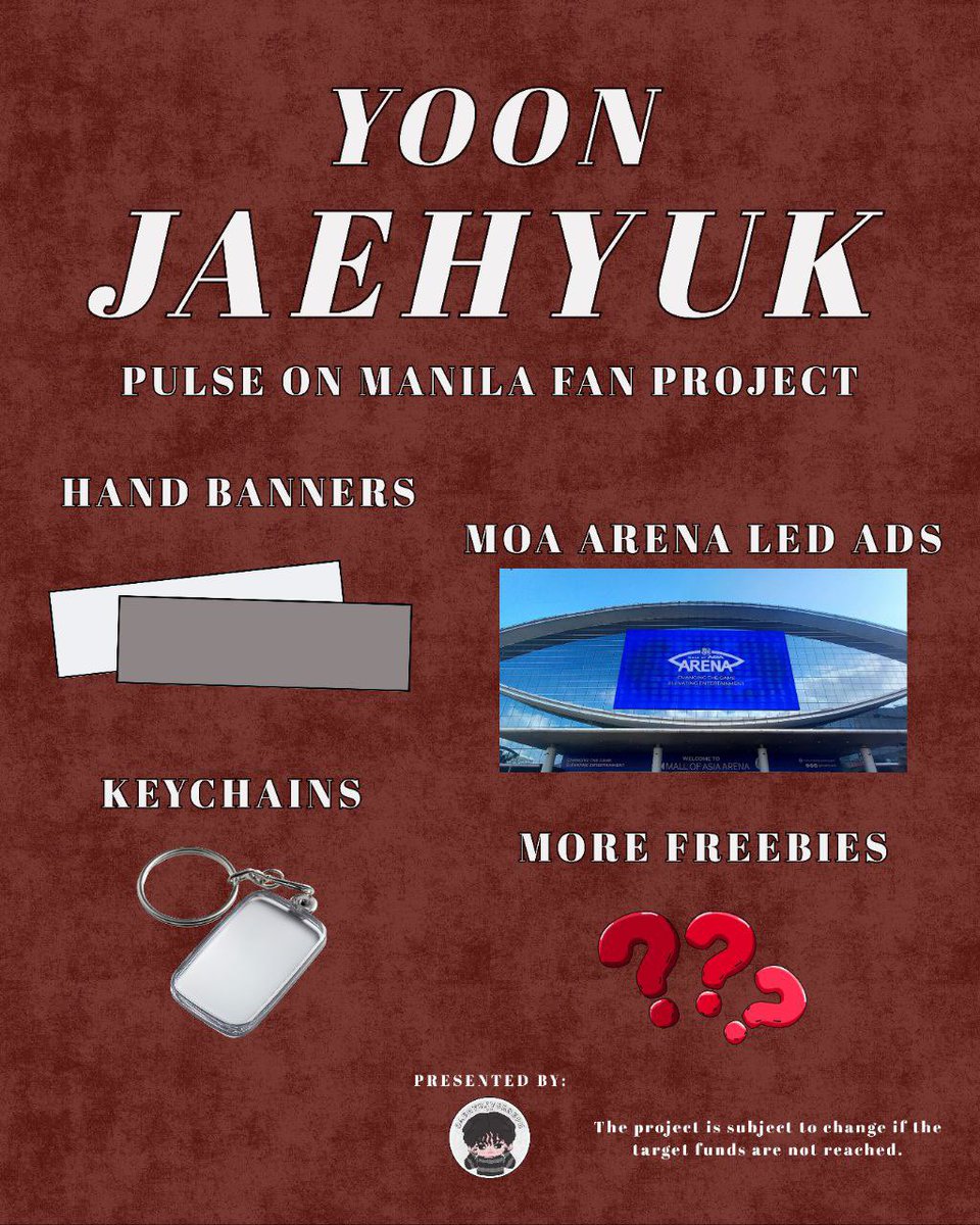 YOON JAEHYUK PULSE ON MANILA FAN PROJECT

We are accepting donations to help our projects to be successful. Any amount or pledges is highly appreciated!

🎯 ₱40,000

Donate here:
🔗 tinyurl.com/JHVERSEPHPULSE…

#TREASURE #YOONJAEHYUK
#PULSE_ON_IN_MANILA #TREASUREinManila