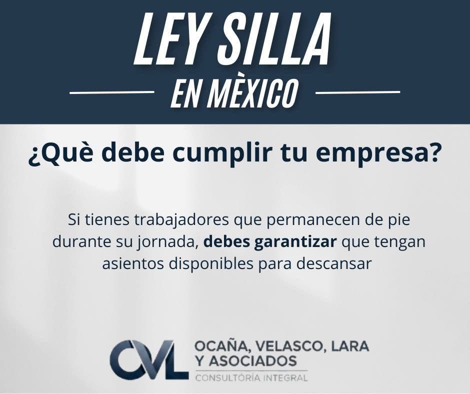 LicGerardoLara's tweet photo. La Ley Silla no es una recomendación, es una obligación laboral vigente en México.

Muchas empresas siguen sin aplicarla por desconocimiento, y eso puede traer sanciones innecesarias.

Si tienes personal que permanece de pie durante su jornada, vale la pena revisar si ya cumples. https://t.co/K1XqSMR7j8