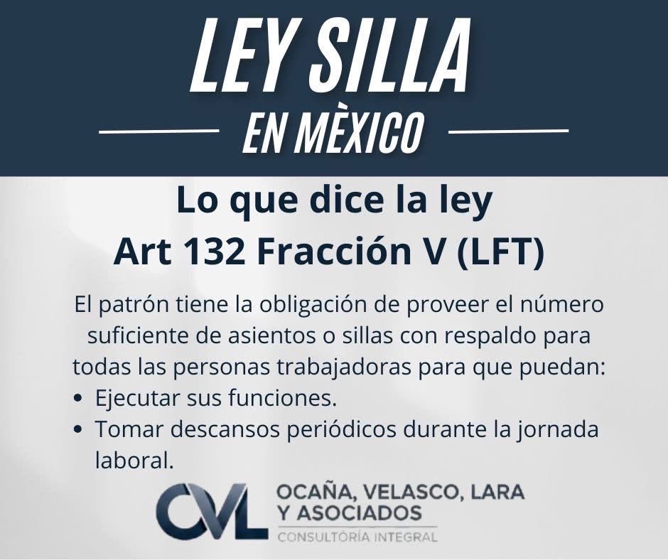 LicGerardoLara's tweet photo. La Ley Silla no es una recomendación, es una obligación laboral vigente en México.

Muchas empresas siguen sin aplicarla por desconocimiento, y eso puede traer sanciones innecesarias.

Si tienes personal que permanece de pie durante su jornada, vale la pena revisar si ya cumples. https://t.co/K1XqSMR7j8