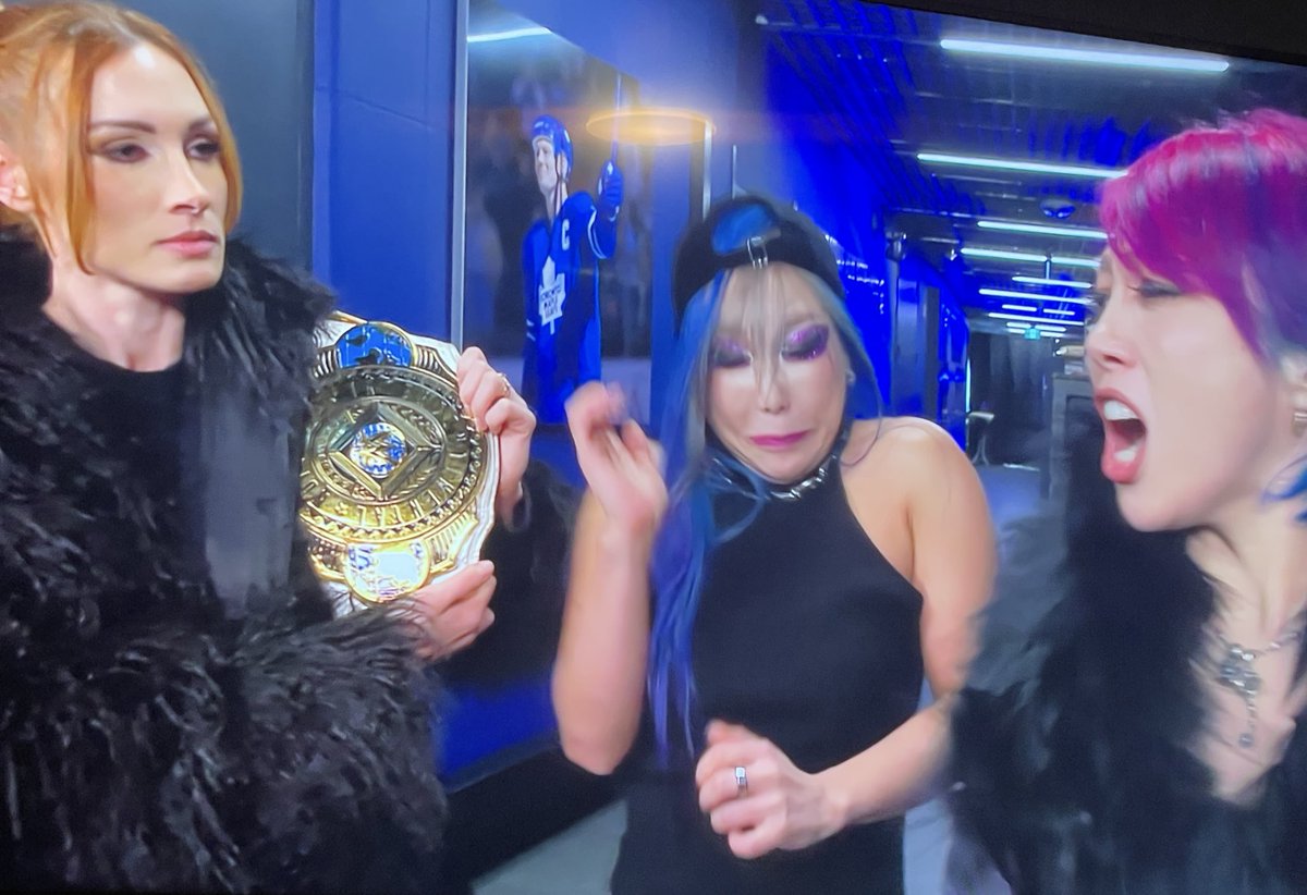 Becky said “I’m ready for Asuka, I’ve beaten her plenty of times actually.” #wweraw 😂