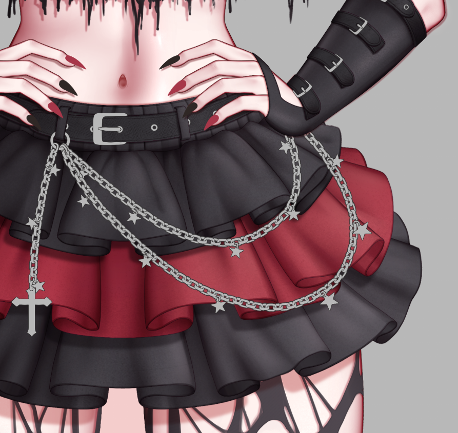 Mooki_TTV's tweet photo. Just the silver details left for this outfit <3

Vtuber: @kirazumii_ 
Art + design by me https://t.co/x7OxoranFw