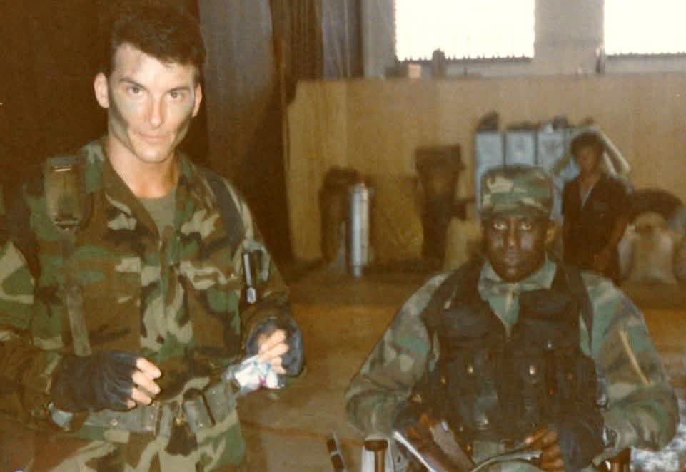 uncle_fury's tweet image. Shane Black as Hawkins &amp;amp; Bill Duke as Mac in Predator 1987.