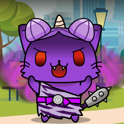 開催中のイベント
「全日本鬼ごっこ奪取」の
レイドボスを紹介するニャ♪

💜鬼猫丸パープル💜
───
毒の妖術を操る、鬼の猫。鬼猫丸の一員。毒を操り、公園に毒キノコを大量に生やしている。
───
#駅奪取