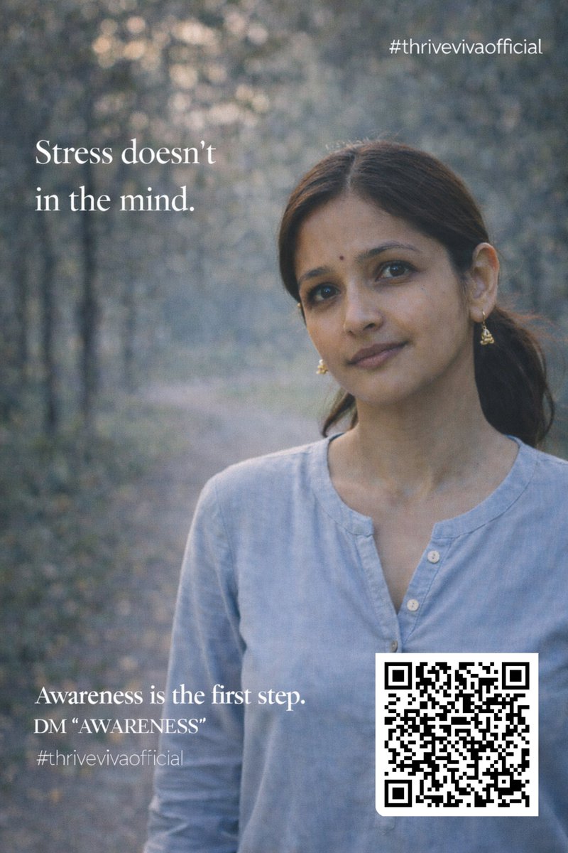 LeadWithSandeep's tweet photo. Stress doesn’t only affect thoughts.
It shows up as fatigue, discomfort, sleep issues, and hormonal imbalance.
Awareness is how health is protected early
DM AWARENESS
#thrivevivaofficial #WomensHealth #MentalLoad #StressAndHealth #HormonalHealth #HealthAwareness #ListenToYourBody https://t.co/NQKeTmWaMT