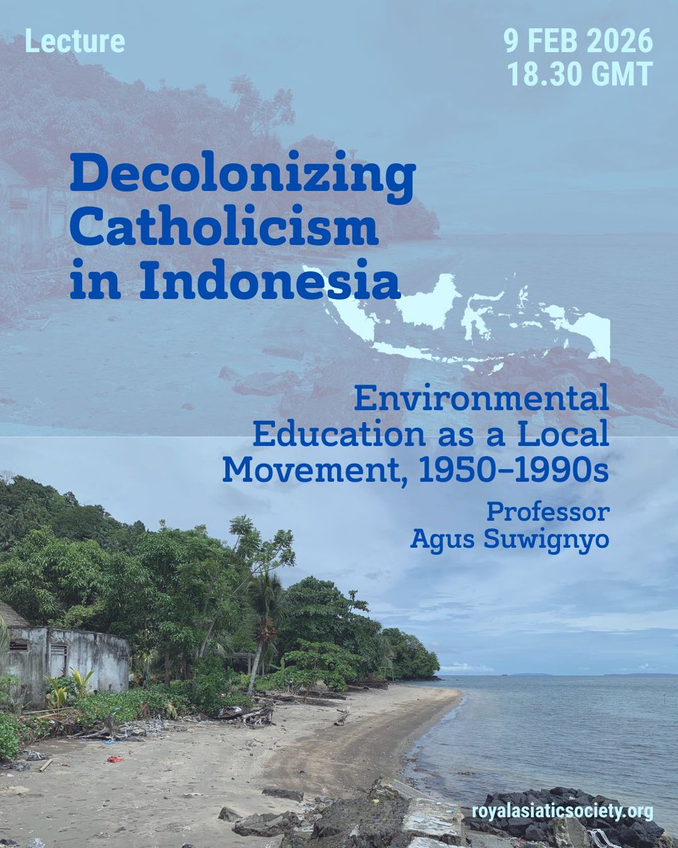 Upcoming lecture on Monday 9 February - Dr Agus Suwignyo from <a href="/UGMYogyakarta/">UGM</a>, Indonesia to speak on the environmental discourses and activism of the Indonesian Catholic community from the 1950s to the 1990s. Details: tinyurl.com/ras-260209