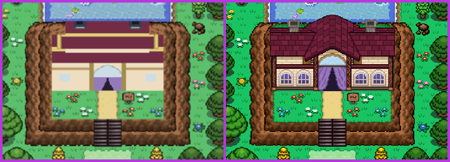 Well, this household certainly got a little prettier over time. (The Haze House of Jade Pass) #gamedev #pixelart