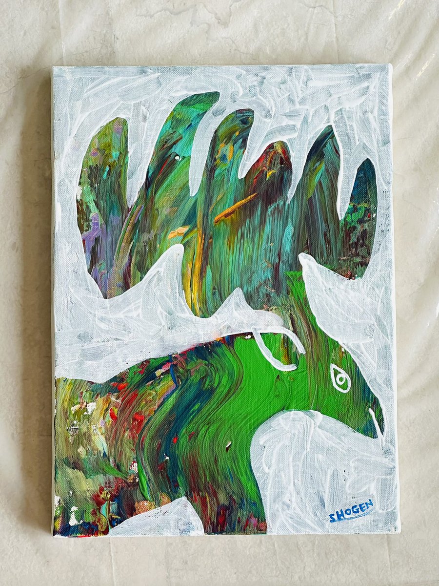 SHOGENさんペンキ画 ペンキアート キャンパス地レプリカ 「ヌングウィ